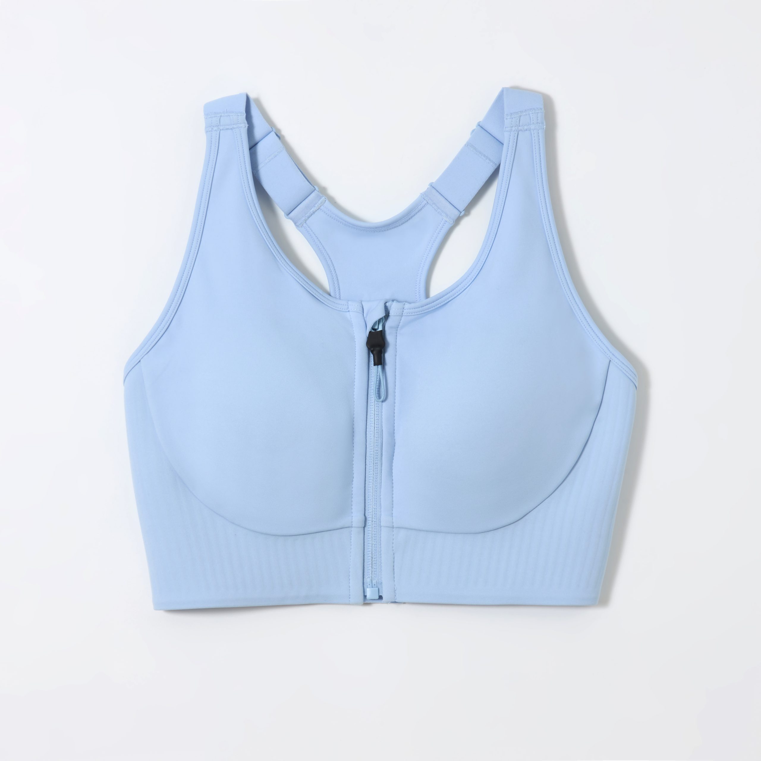 gym flare pants flat lay showing flared leg opening and breathable fabric