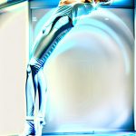 Athletic model in black cotton leggings with pockets, 3/4 length, posing in a bright yoga studio.