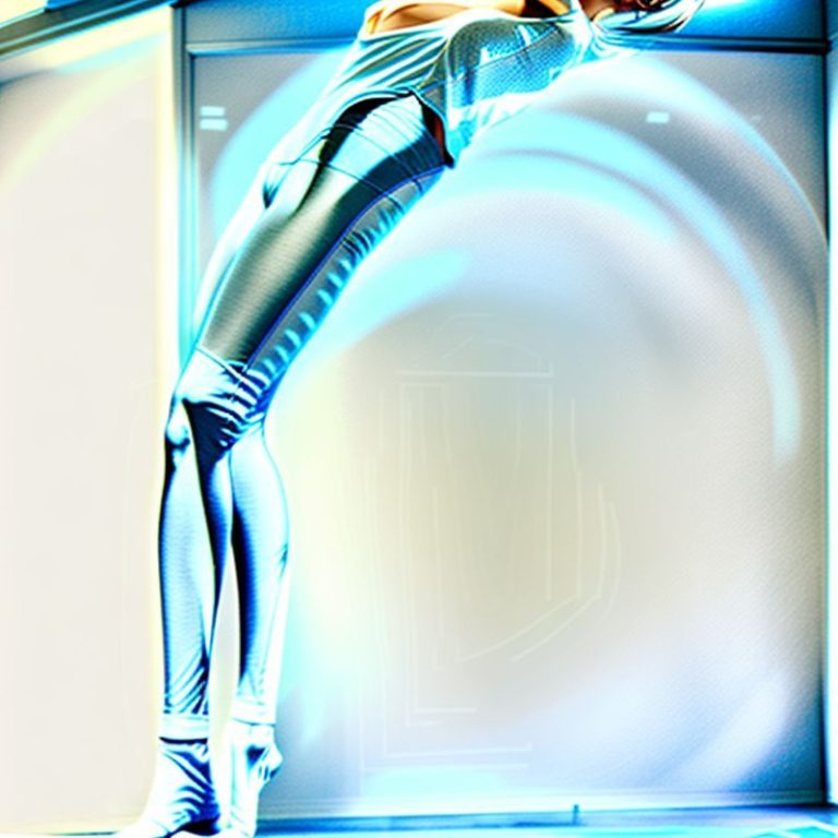 Athletic model in black cotton leggings with pockets, 3/4 length, posing in a bright yoga studio.