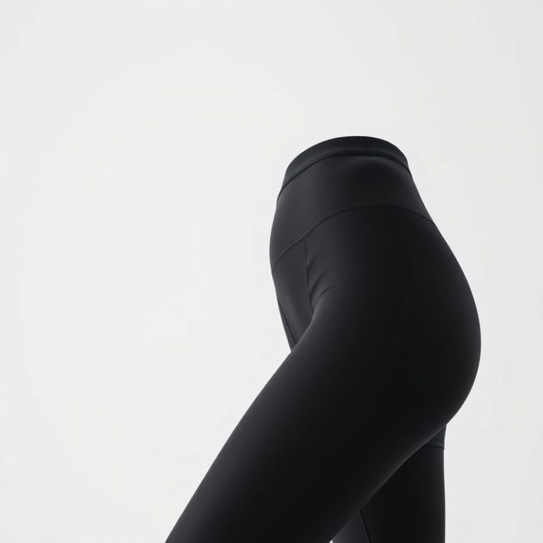 Black seamless leggings ultra high waisted leggings in black, studio shot on white background, hyperrealistic 8k image.