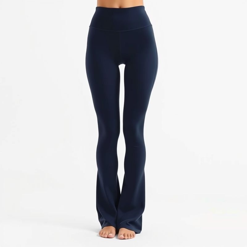 Classic black high-waisted yoga leggings styled for streetwear