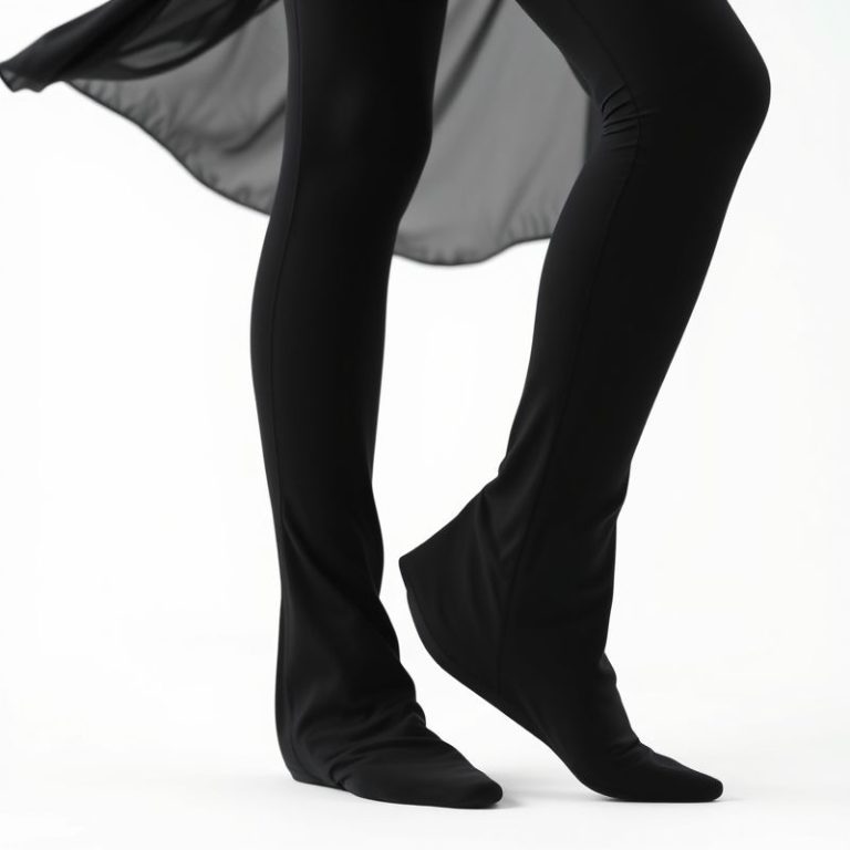 Black organic cotton flare leg leggings on a white studio background.