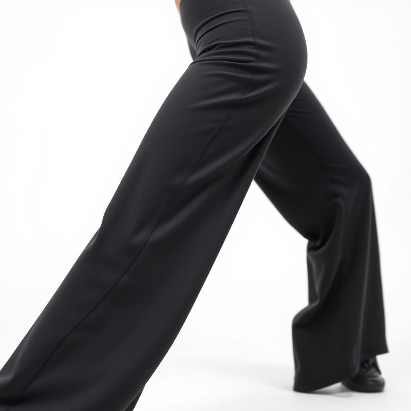 Black flare leggings with side pockets for yoga