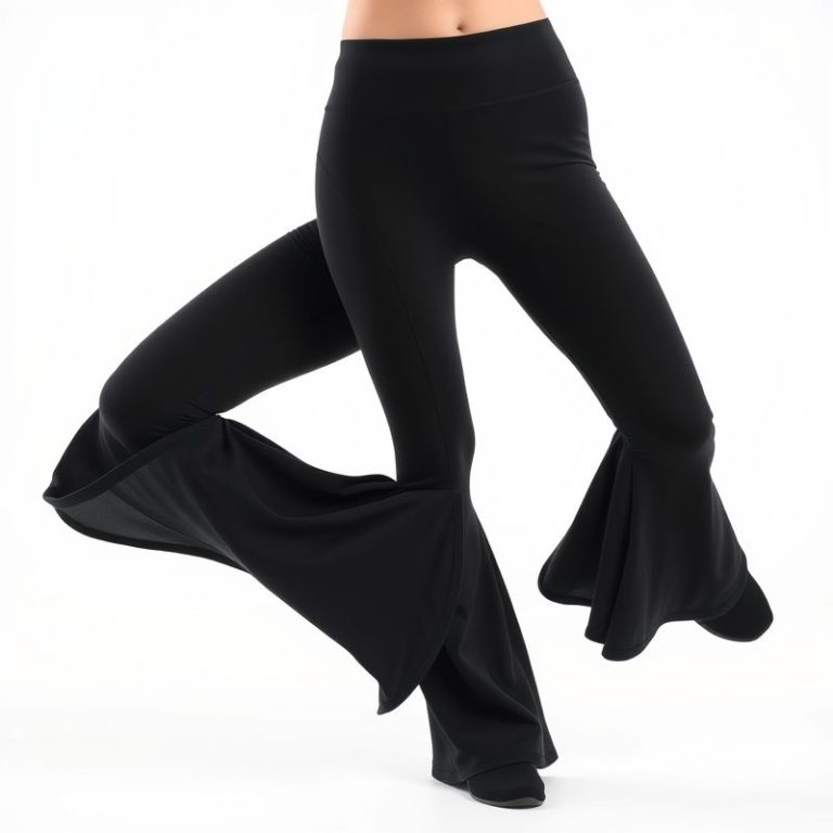 Black flare yoga pants womens grey flare leggings on white background, hyperrealistic studio photo.