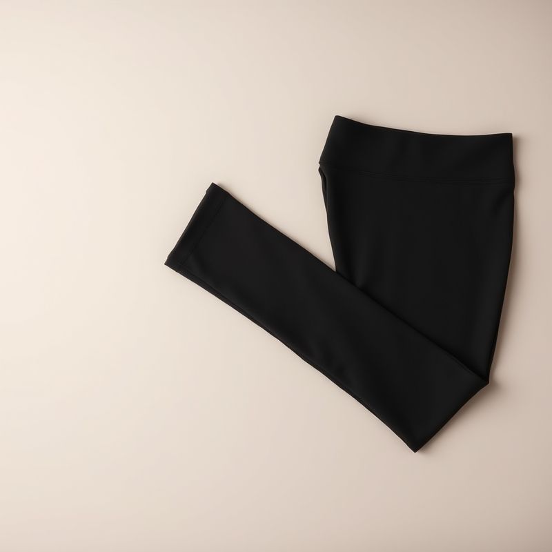 pollinations-scrunch-bum-leggings-4-52570 Black scrunch bum leggings | flared leggings Australia, neatly folded in flat lay on a neutral background.