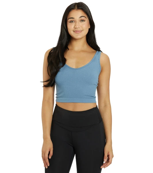 Solid Rib Brami Yoga Crop Top Solid Rib Brami Yoga Crop Top