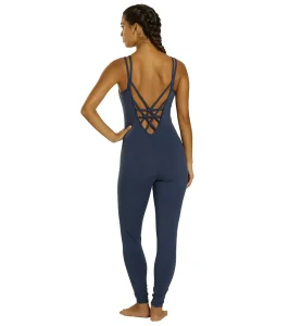Radiant Solid Strappy Back Long Leotard 28"