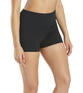Uphold Solid High Waisted Hot Yoga shorts 1"