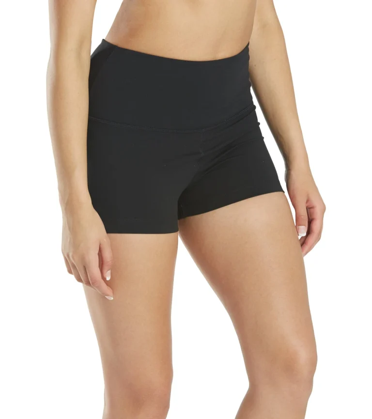 Uphold Solid High Waisted Hot Yoga shorts 1"