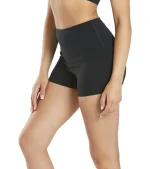 Uphold Solid High Waisted Hot Yoga shorts 1"
