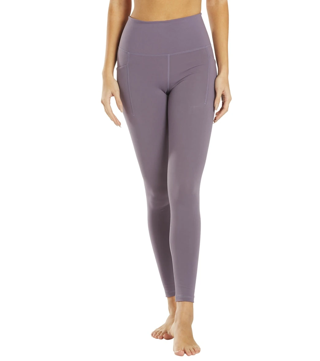 Uphold Solid High Waisted Leggings With Pockets 28" active basic - Professional Guide and Review