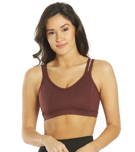 Radiant Cheetah Strappy Back Sports Bra