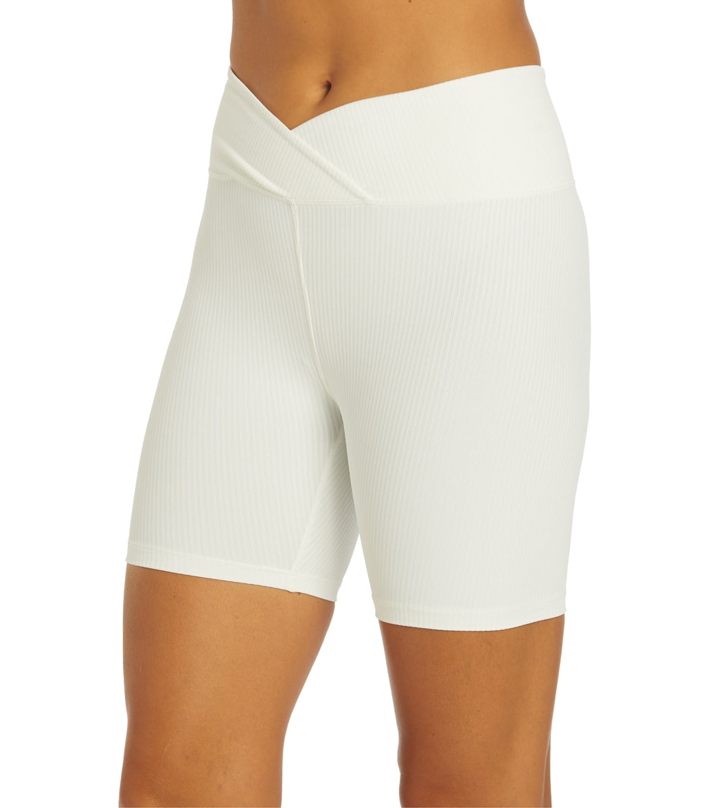 Ribbed V Waist Biker Shorts Ribbed V Waist Biker Shorts