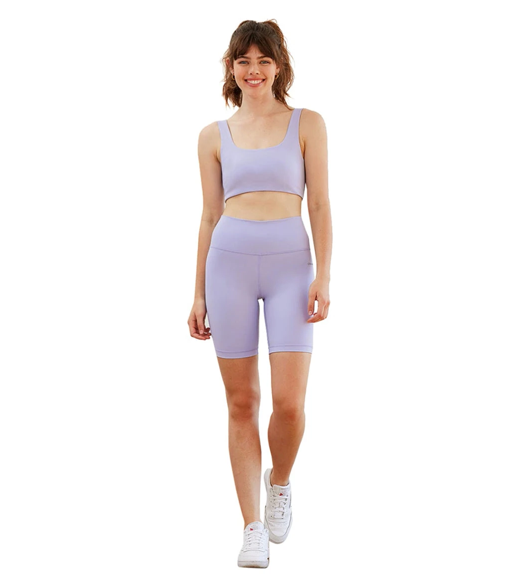 Cream Yoga Drew Biker Shorts 8" Cream Yoga Drew Biker Shorts 8"