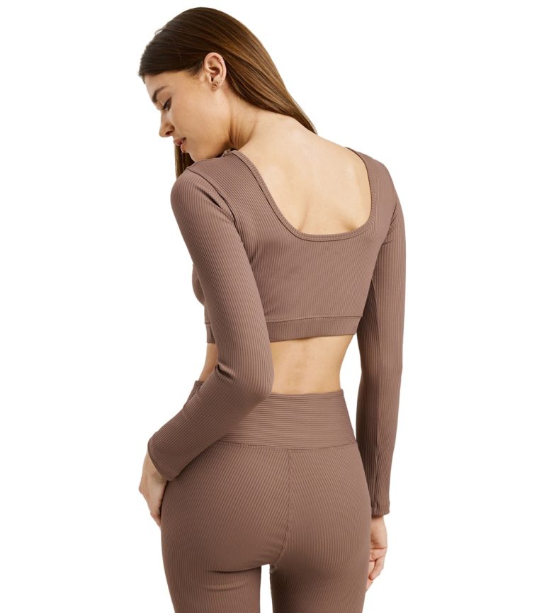 Ribbed Cropped Long Sleeve