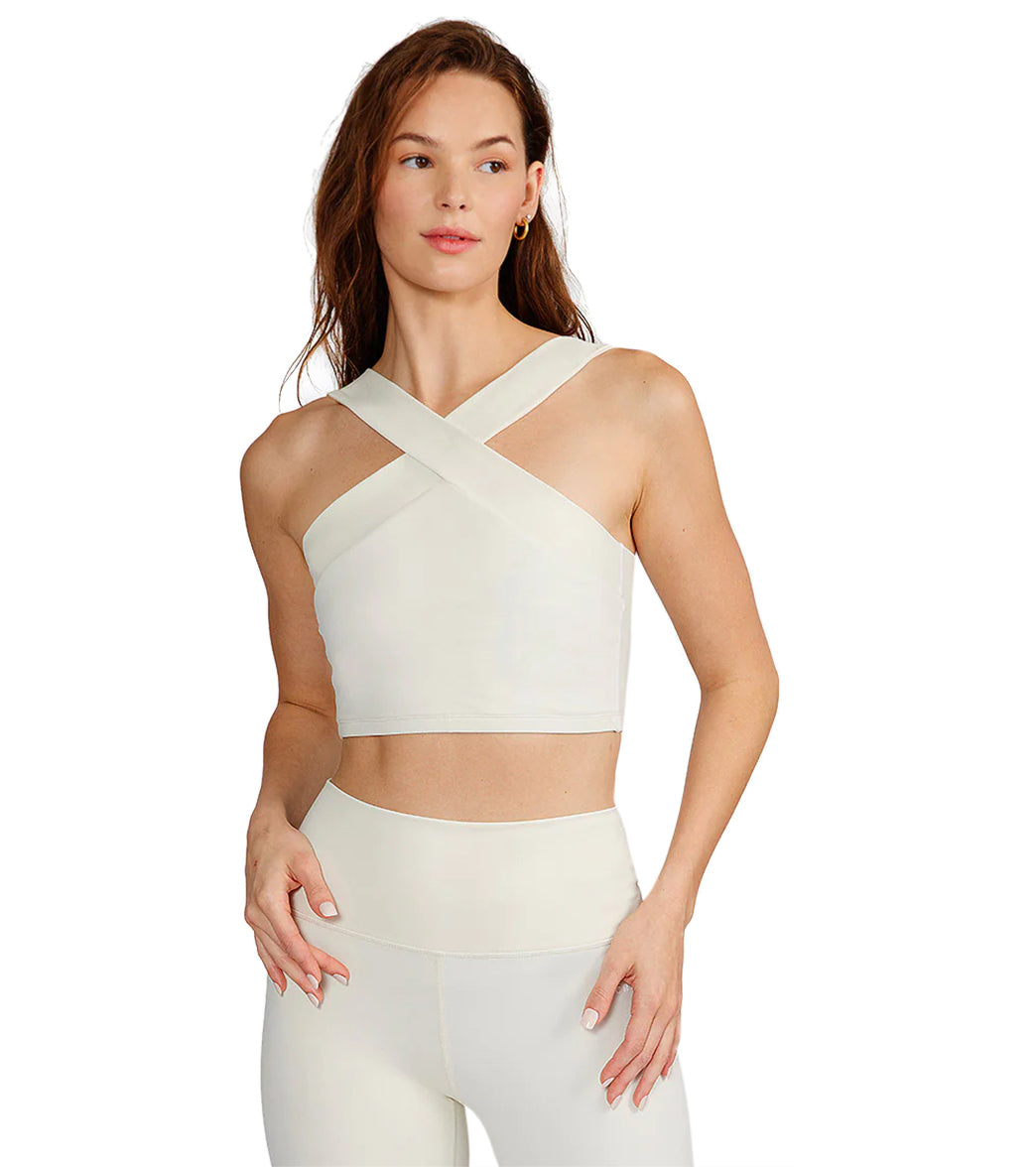 Cream Yoga Leah Cross Neck Bra Cream Yoga Leah Cross Neck Bra
