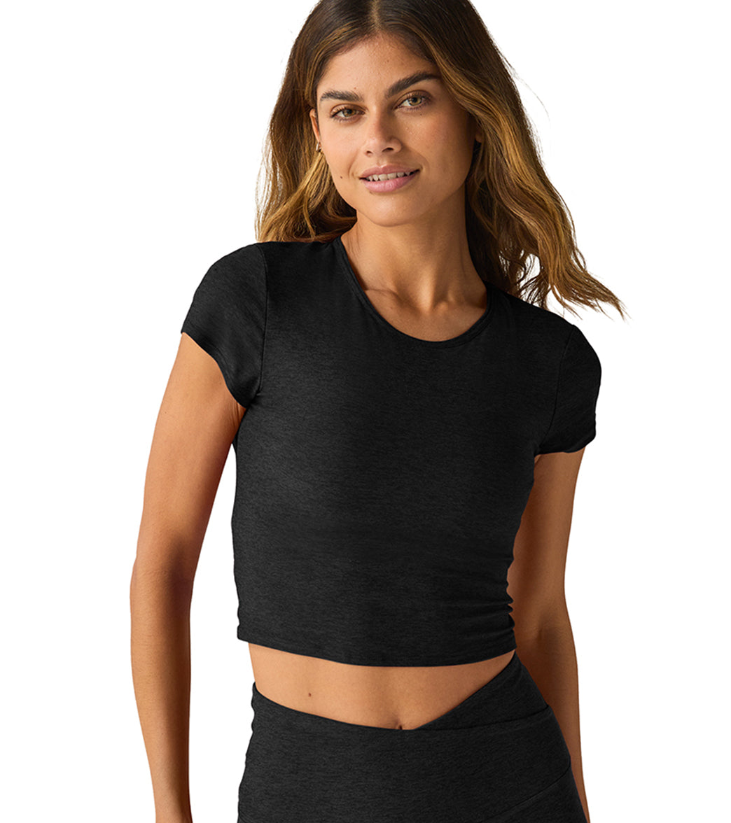 Featherweight Let Go Twist Back Cropped Tee Featherweight Let Go Twist Back Cropped Tee