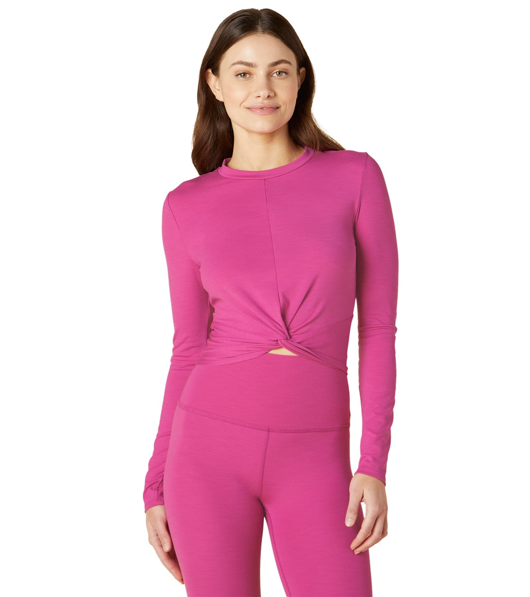 Heather Rib Groove Cropped Top Heather Rib Groove Cropped Top