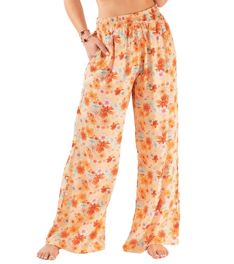 Lotus and Luna San Clemente Wide Leg Drawstring Pants