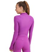 Thrive Societe Reflective Zip Crop Top